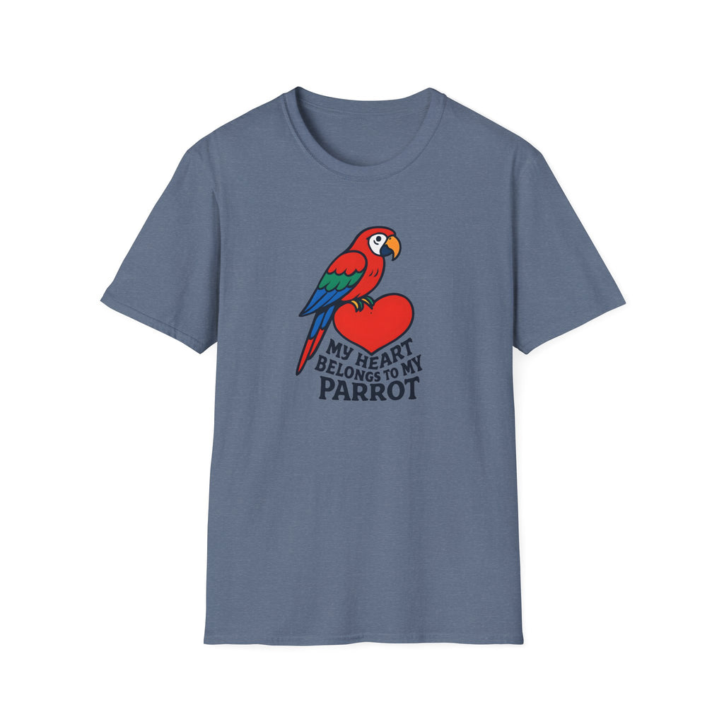 Parrot on Heart T-Shirt