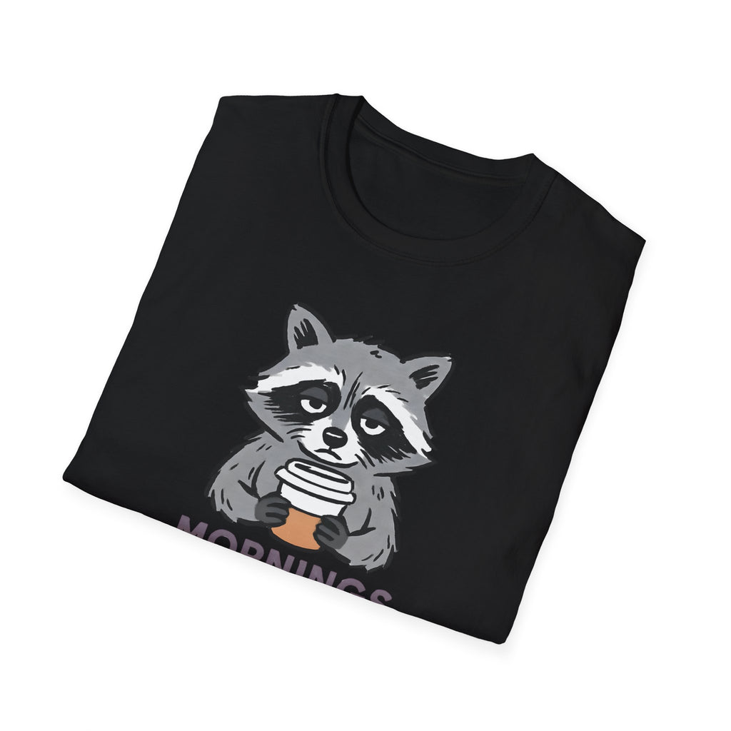 Raccoon Morning Coffee T-Shirt