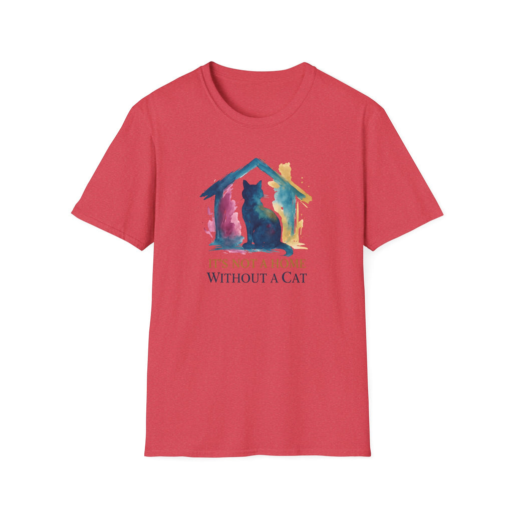 Watercolor Cat Inside House T-Shirt