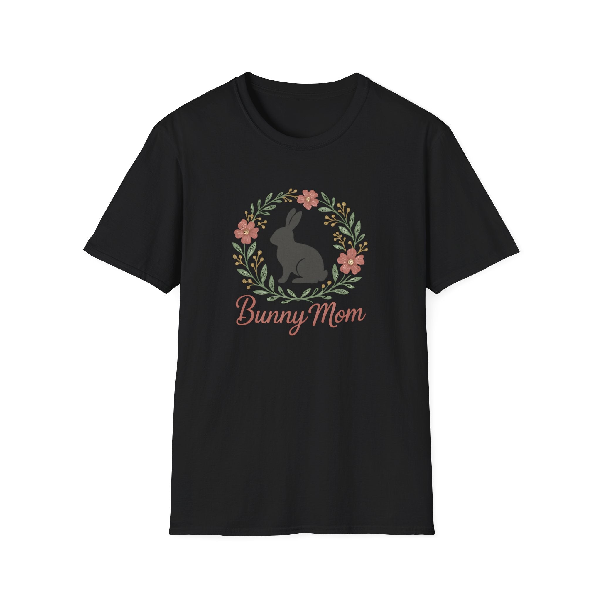 Bunny Mom Floral Wreath T-Shirt